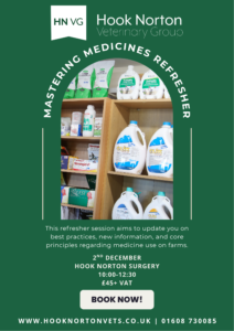 Mastering Medicines Refresher farm training poster, 2nd December
